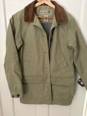 Vintage L. L. Bean Women’s  Barn Coat in Light Green 100% Cotton Sz M